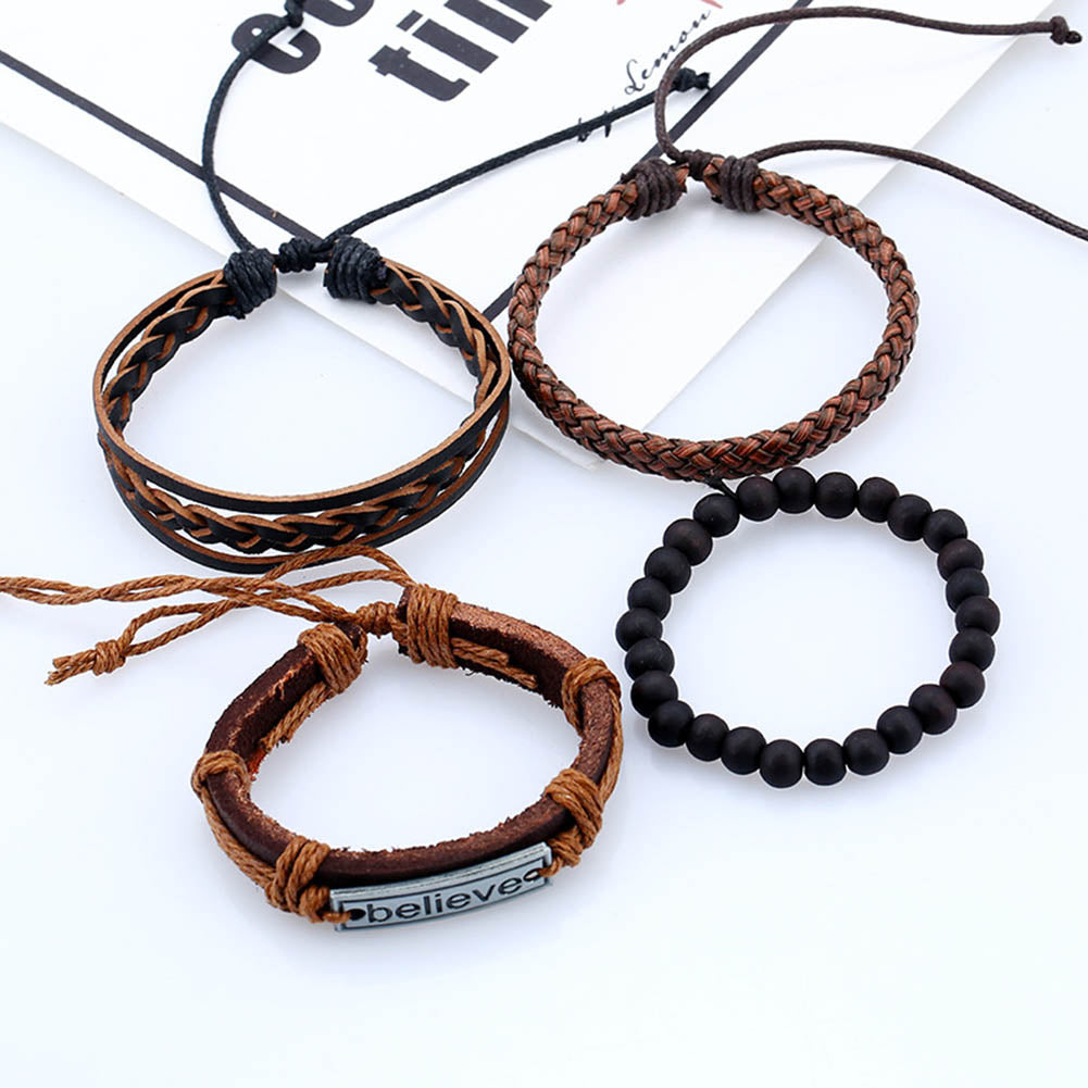 4 in 1 Creative Wooden Men's Bracelet