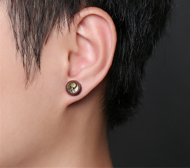 Stylish Ghost Wooden Stud Earring