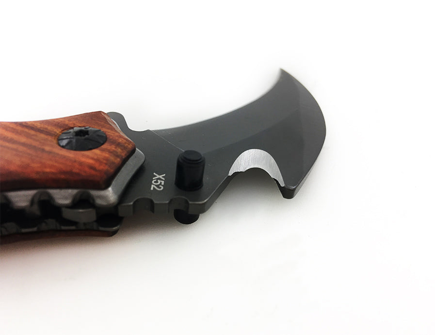 Wooden Titanium Folding Knife