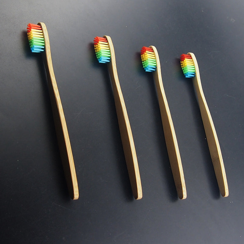 Rainbow Bristle Bamboo toothbrush