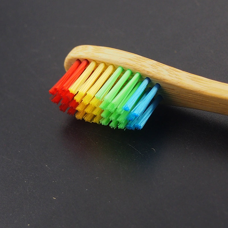 Rainbow Bristle Bamboo toothbrush