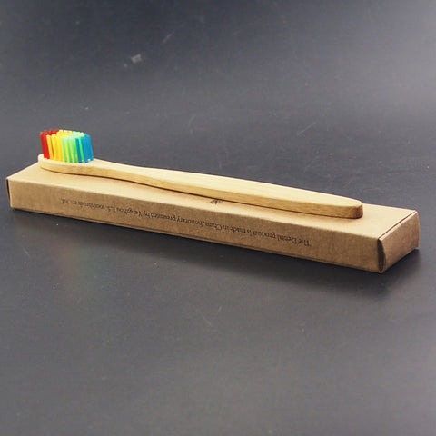 Rainbow Bristle Bamboo toothbrush
