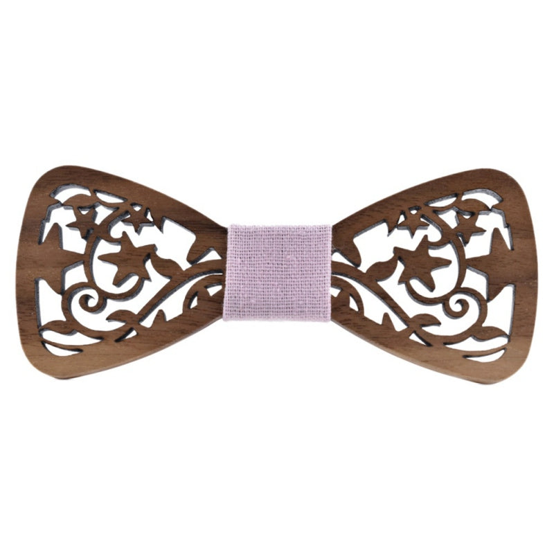 Star Hollow Wooden Bow Tie