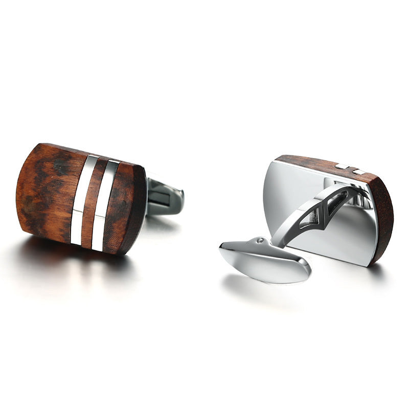 Retro Rosewood Cuff Links