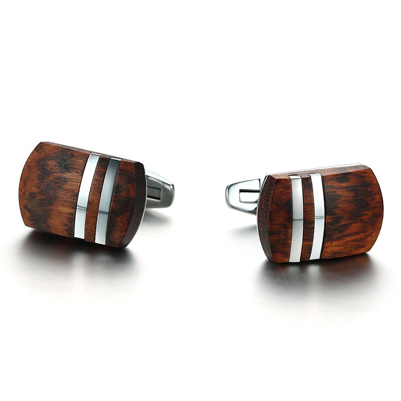 Retro Rosewood Cuff Links