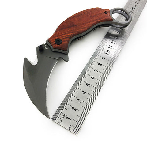 Wooden Titanium Folding Knife