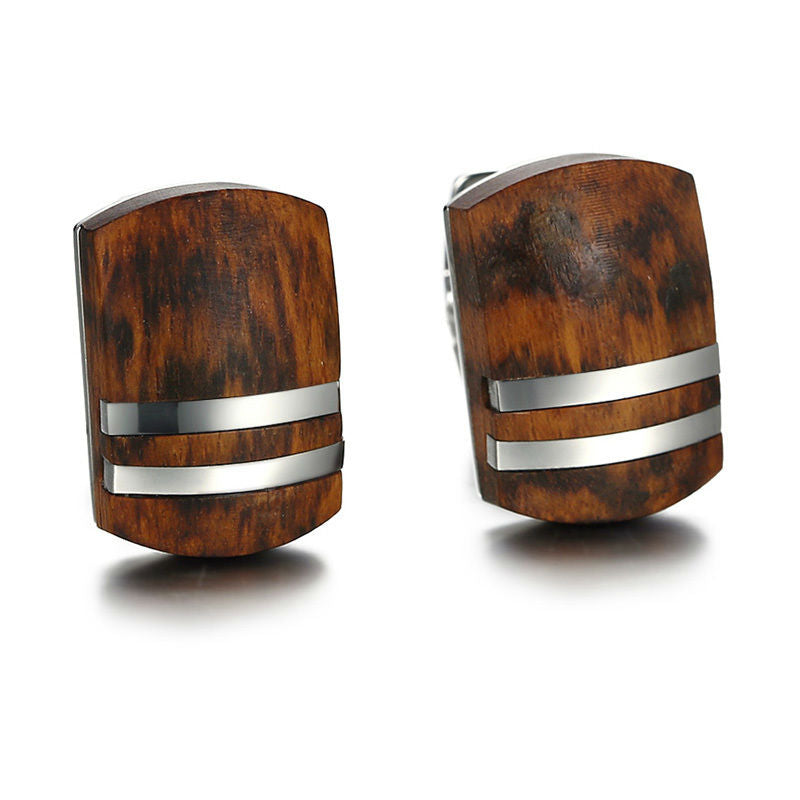 Retro Rosewood Cuff Links