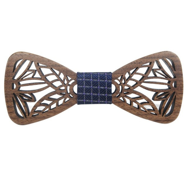 Star Hollow Wooden Bow Tie